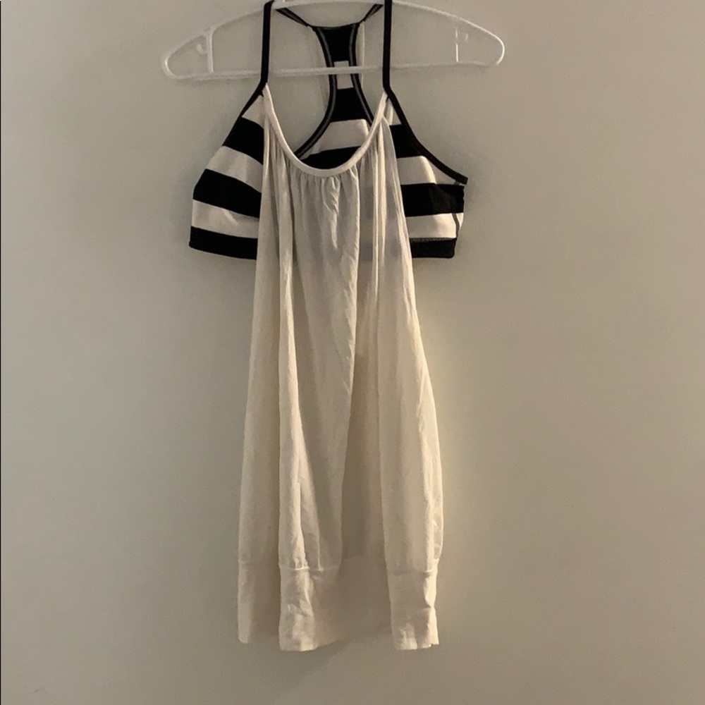 White Lululemon Tank With Attached Bra